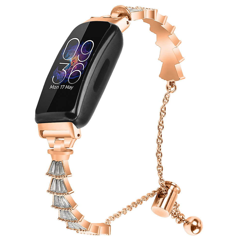 For Fitbit Inspire Inspire HR Inspire 2 Metal Watch Band Sliding Jewelry Bracelet Strap with Rhinestones For Fitbit Inspire Inspire HR Inspire 2 Metal Watch Band Sliding Jewelry Bracelet Strap with Rhinestones